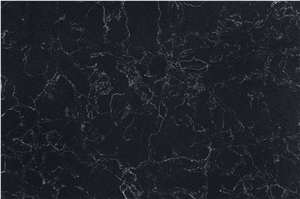 MH5022 Black Quartz Slabs With White Veins Quartz Surfaces