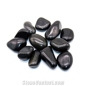 Polished Stone Pebbles Black River Rock Small Pebble