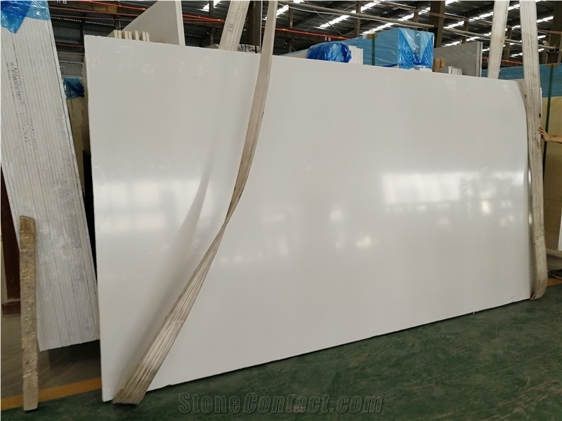 New Big Slab White Artificial Marble Shower Wallboard