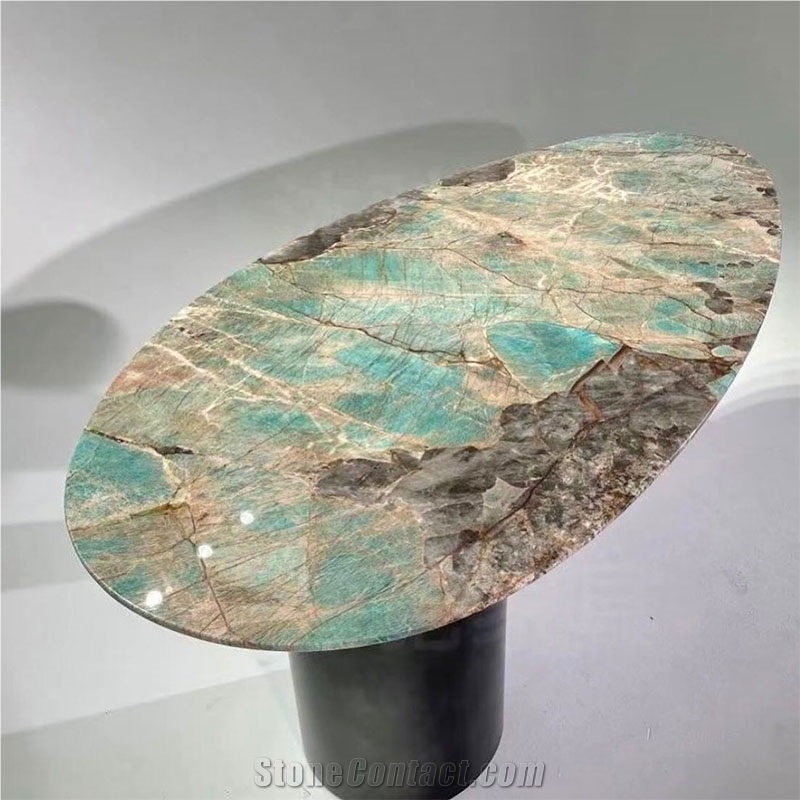 Amazonite Granite Slabs Polished Exotic Backlit Stones