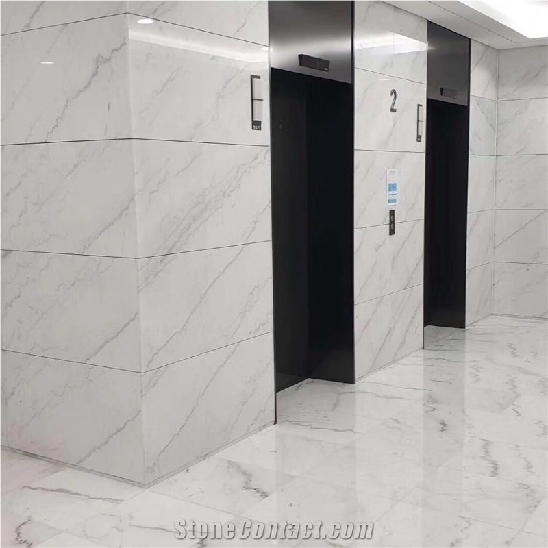Cheapest Guangxi White Grey Big Marble Slabs