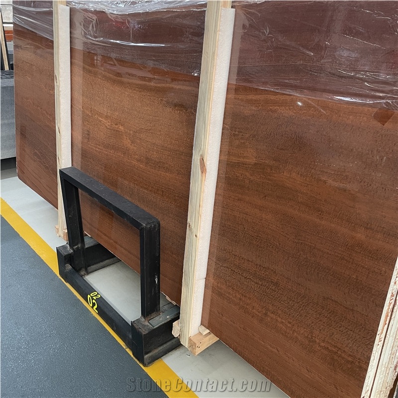 Wholesale Royal Gold Wooden Marble Slabs