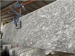 White Granite Stone 2Cm Slab Packed In Wooden Package