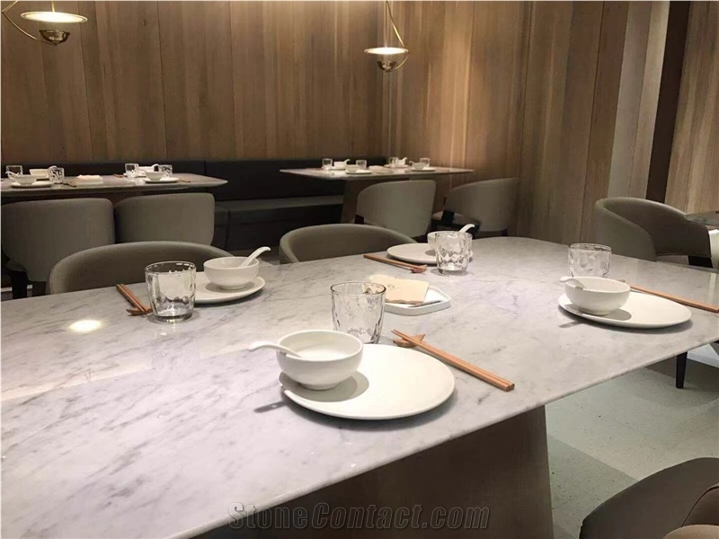 10 Seats Stone Rotatable Dining Table Marble Panda Furniture