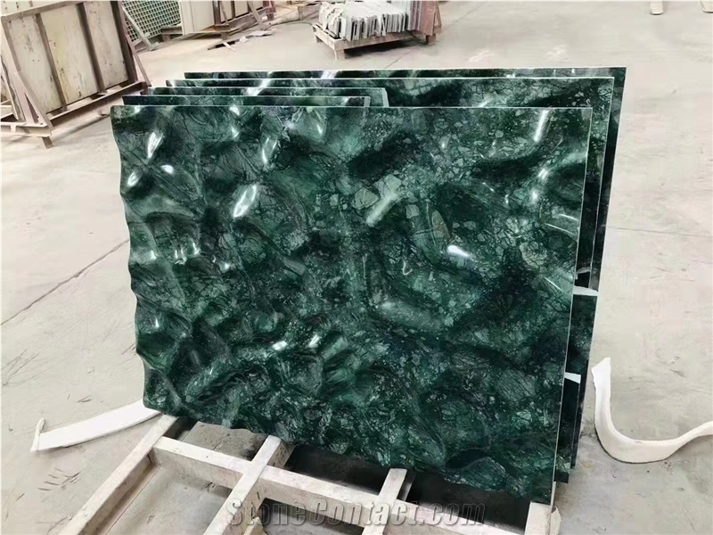 Interior Stone CNC Wall Panels Marble Guatemala 3D Wave Tile