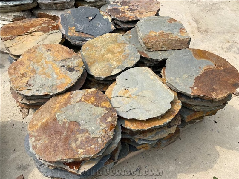 Irregular Flagstone Pavers Rusty Slate Garden Stepping Walk Stone