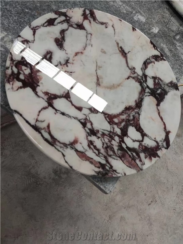 Luxury Stone Dining Table Glaze Marble Arabescato Work Tops
