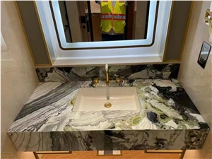 Luxury Stone Yacht Vanity Tops Marble White Beauty Bath Top