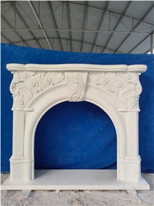 Outdoor Stone Fireplace Mantel Sculpture Limestone Fireplace