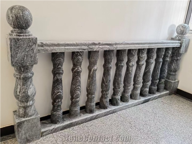 Stone Handrail Column Grey Granite Pilasters Column Shafts