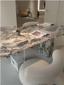 Stone Home Dining Table Marble Viola Restaurant Cafe Table