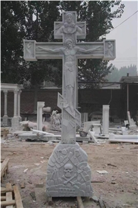 Stone Sculpture Marble Jesus Crossing Statues