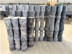 Stone Staircase Balusters Grey Granite Balcony Balustrades