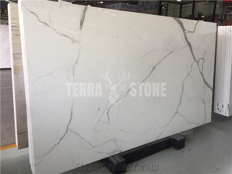 Crystallized Crystal White Glass Artificial Nano Marble