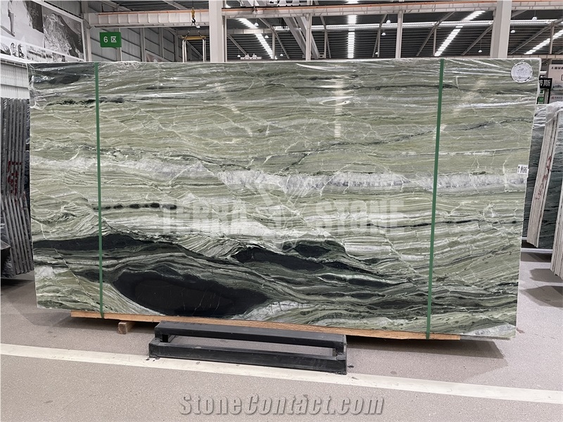 Chinese Green Jade Marble Stone Wall Decor Marble Slab