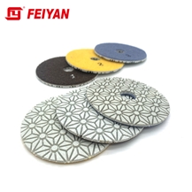 4 Inch 3 Steps Diamond Dry Wet Polishing Pads Stone