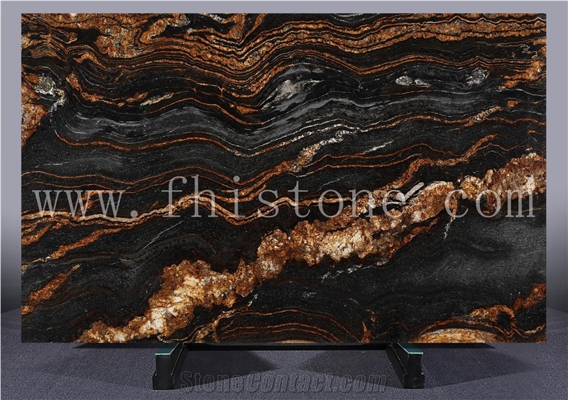 Brazil Magma Gold Granite Slab Brazil Exotic Granite Luxury