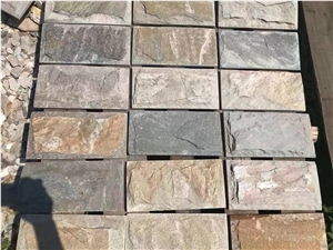 Multicolor Quartzite Split Mushroom Golden White Quartzite