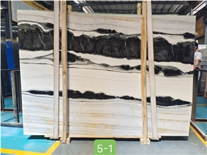 Panda White Marble New Quarry Slab Bookmatch Slab Wholesale