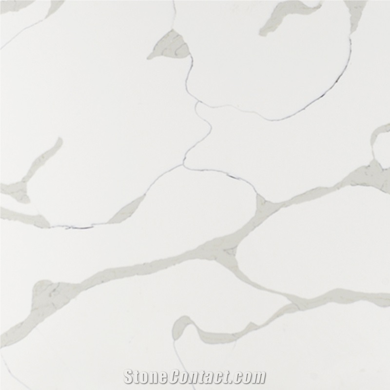 Carrara White 20Mm Thickness Quartz Slabs