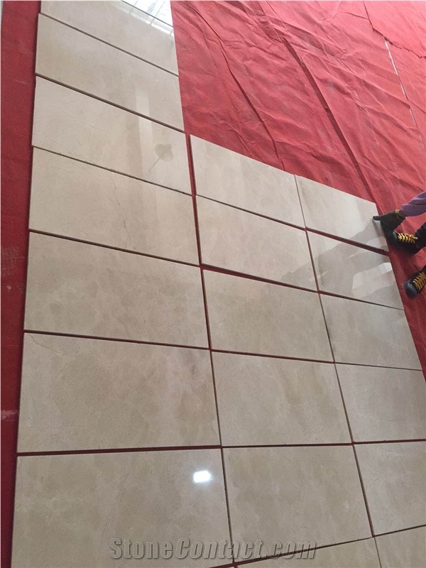 Spain Beige Marble Crema Marfil Slab Wall Tiles