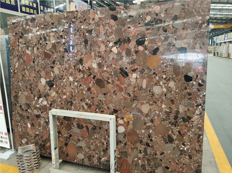 Yuhua Stone Multicolor Marble Polished Slab Floor Tile