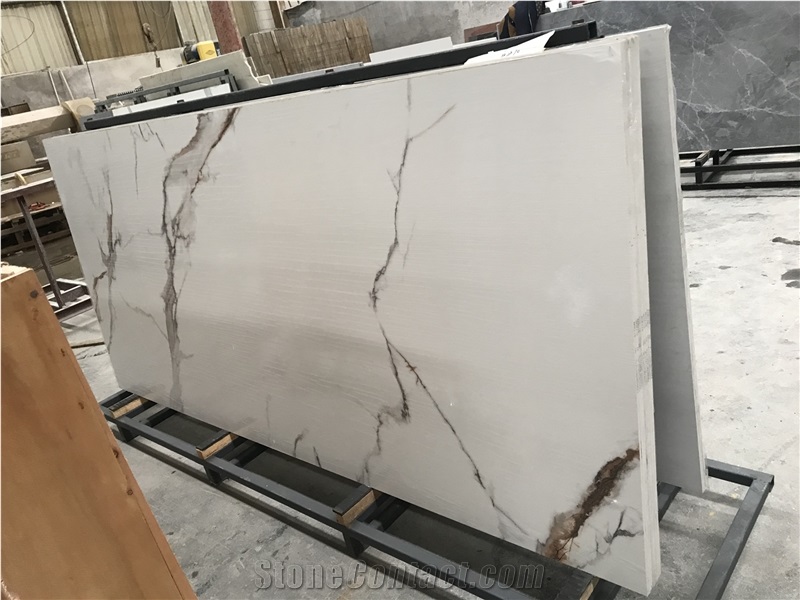 China Gauged White Sintered Stone Wall Cladding