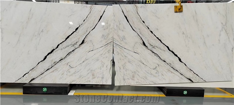 White Marble With Bookmatching