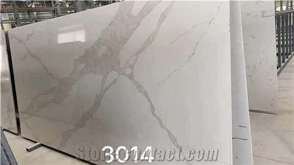Calacatta White Quartz Stone Slabs-Artificial Stone