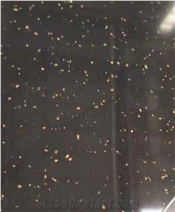 Special Price Artificial Granite Engineered Stone Black Galaxy