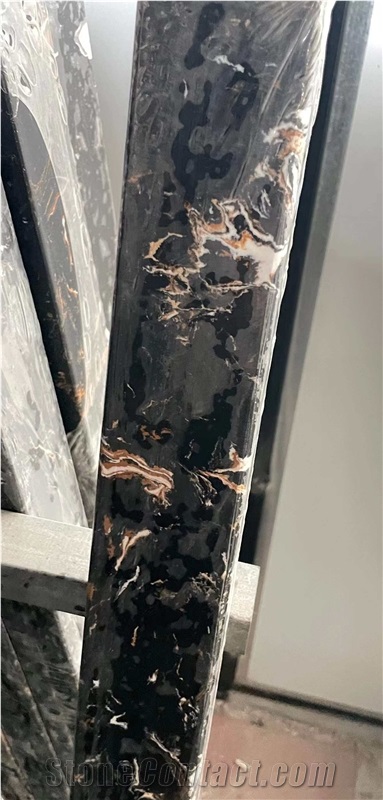 Special Price Artificial Marble Engineered Stone Black Gold