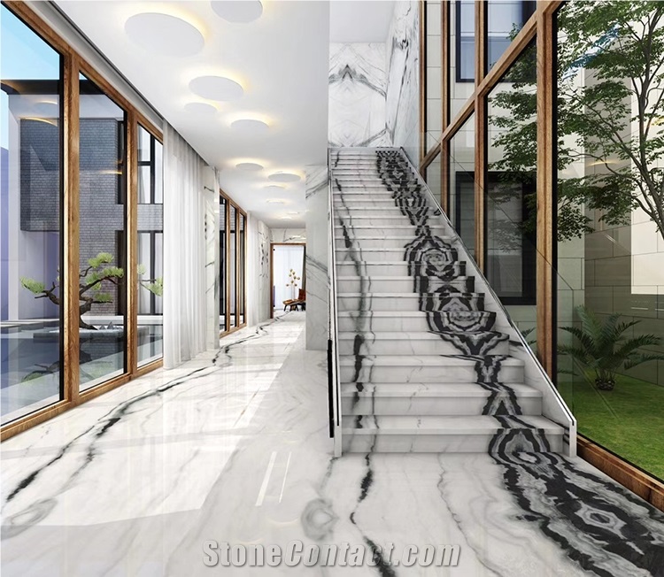 Celebrity Stairs China Panda White Black Marble Bookmach