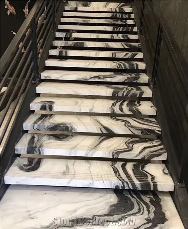 Celebrity Stairs China Panda White Black Marble Bookmach