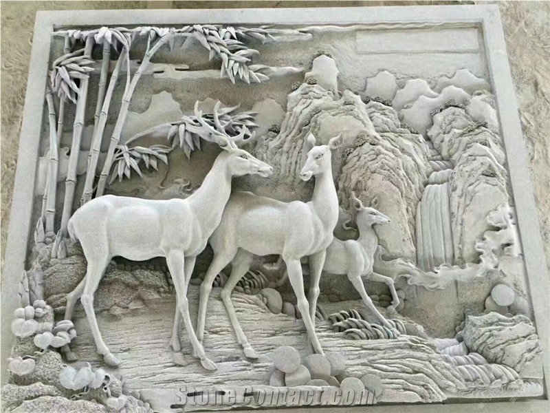Outdoor Handcraft Carving Wall Relief Sculpture Villa