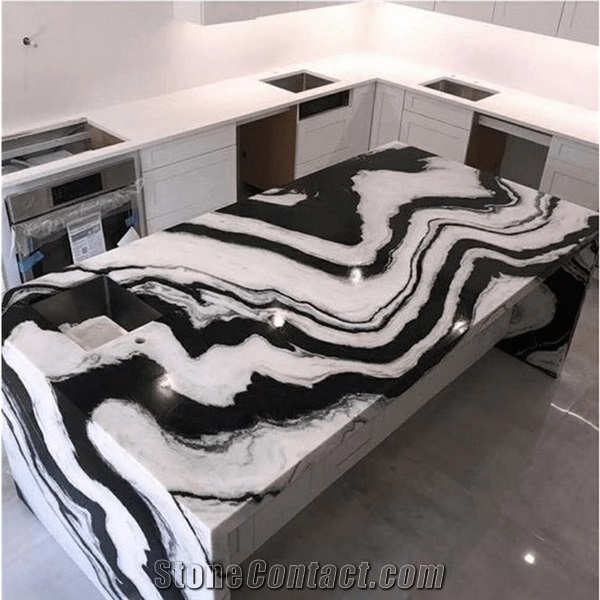 Popular White Marble China Panda White Kitchen Countertops