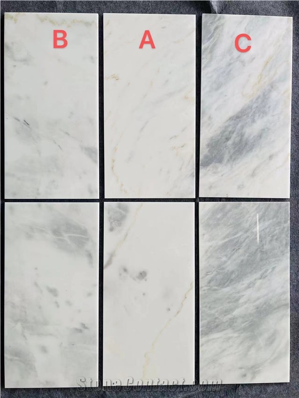 Calacatta Amber Marble Tiles White Grey Gold Transparent