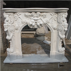 Marble Fireplace White European USA Classic Mordern