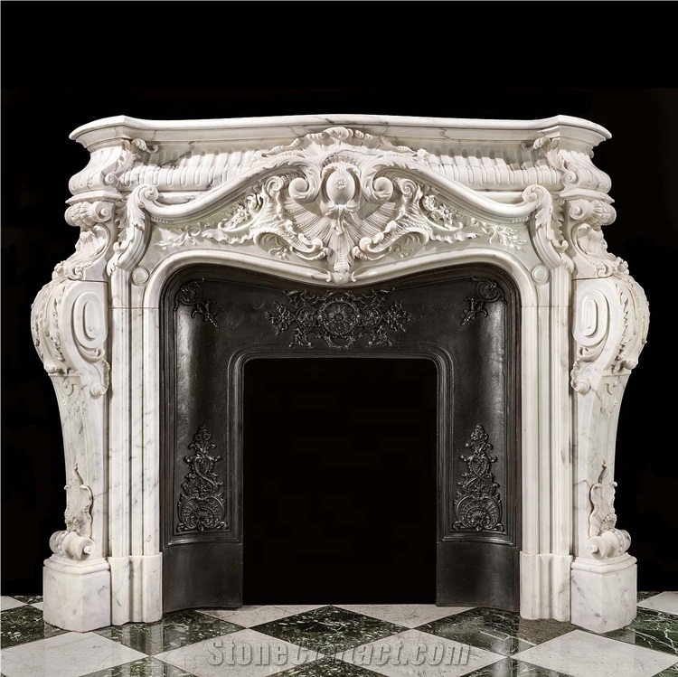 Marble Fireplace White European USA Classic Mordern