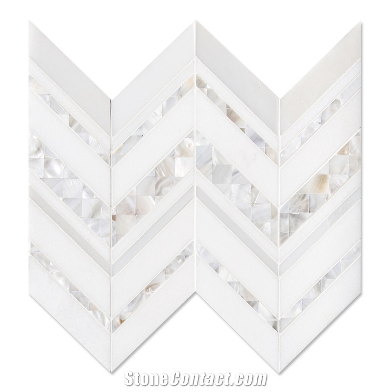 Mother Of Pearl Mosaic Tile Shell White Colorful Gold Splash