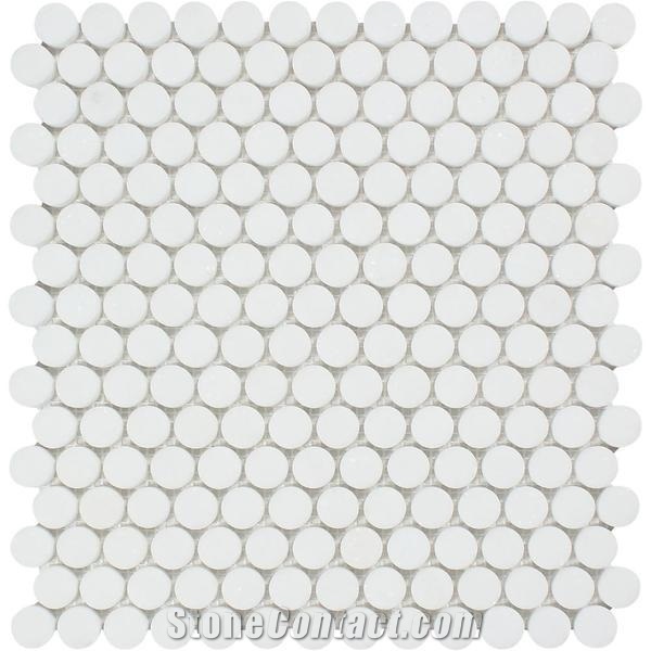 Thassos White Lantern Mosaic Pure Tile Waterjet Cut To Size Kitchen
