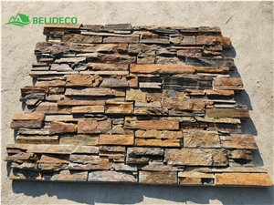 China Multicolor Slate Wall Cladding Stone For Home Decor