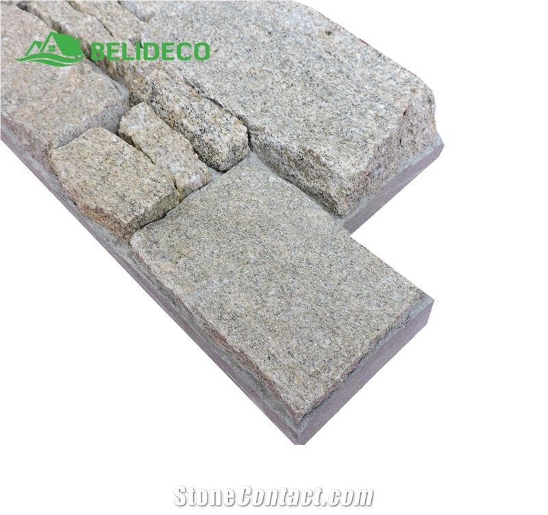Fujian Yellow Granite Tiger Skin Natural Z Shape Stone Panel