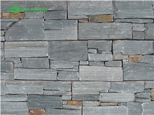 Green Quartzite Cement Wall Stone Panel Ledge Stone Veneer