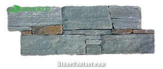 Green Quartzite Cement Wall Stone Panel Ledge Stone Veneer