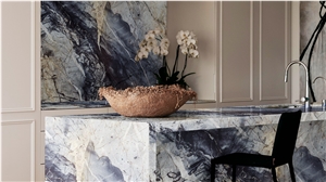 Cobalt Blue Quartzite Kitchen Countertop