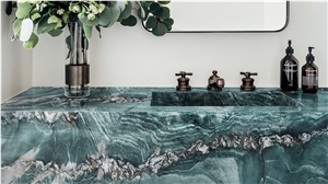 Green Maestro Quartzite Vanity Top