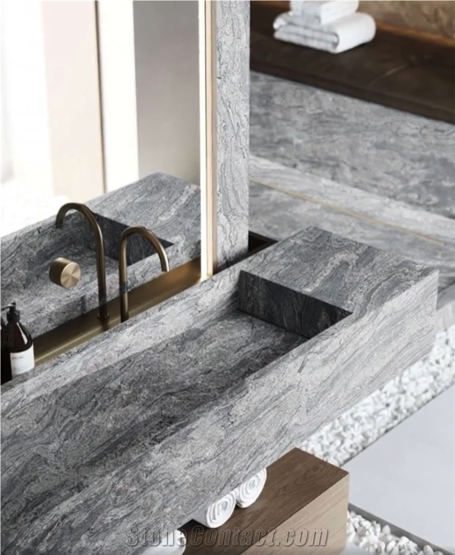 Piracema Granite Vanity Top With Solid Farm Sink
