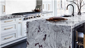 White Picasso Granite Kitchen Countertop