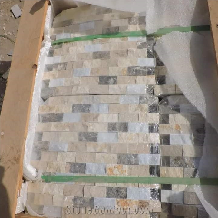 Split Face Marble Mosaic Tiles