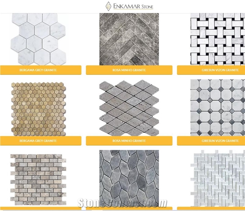 Marble Mosaic Tiles-Travertine Mosaic Tiles
